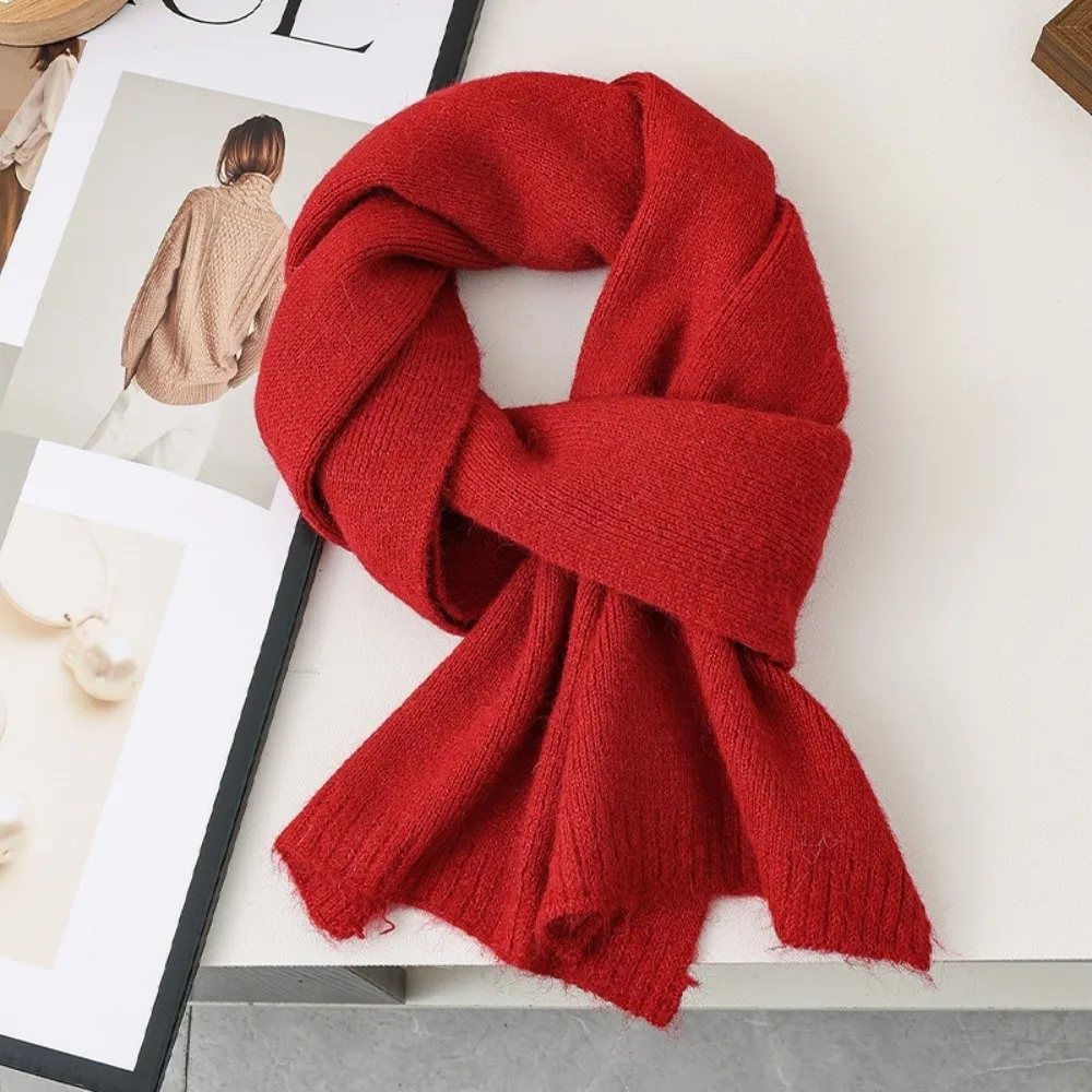 

Подарки, теплый утеплитель для шеи, ветрозащитный однотонный вязаный шарф, холодостойкий шейный платок для женщин и мужчин