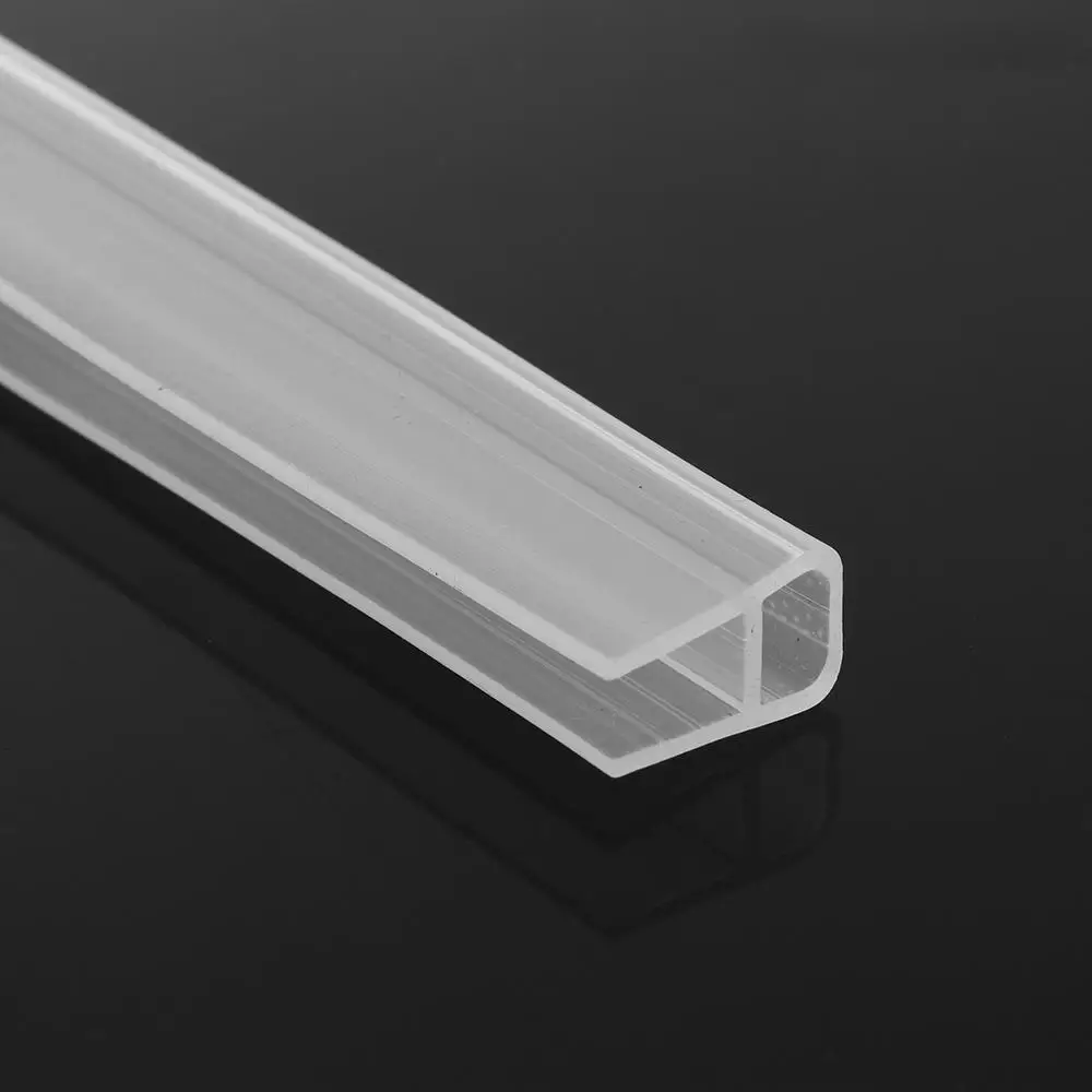 1M 6-12mm F U h Shape Glass Door Sealing Strips Silicone Rubber Window Glass Seal Strip Bath Screen Door Weatherstrip