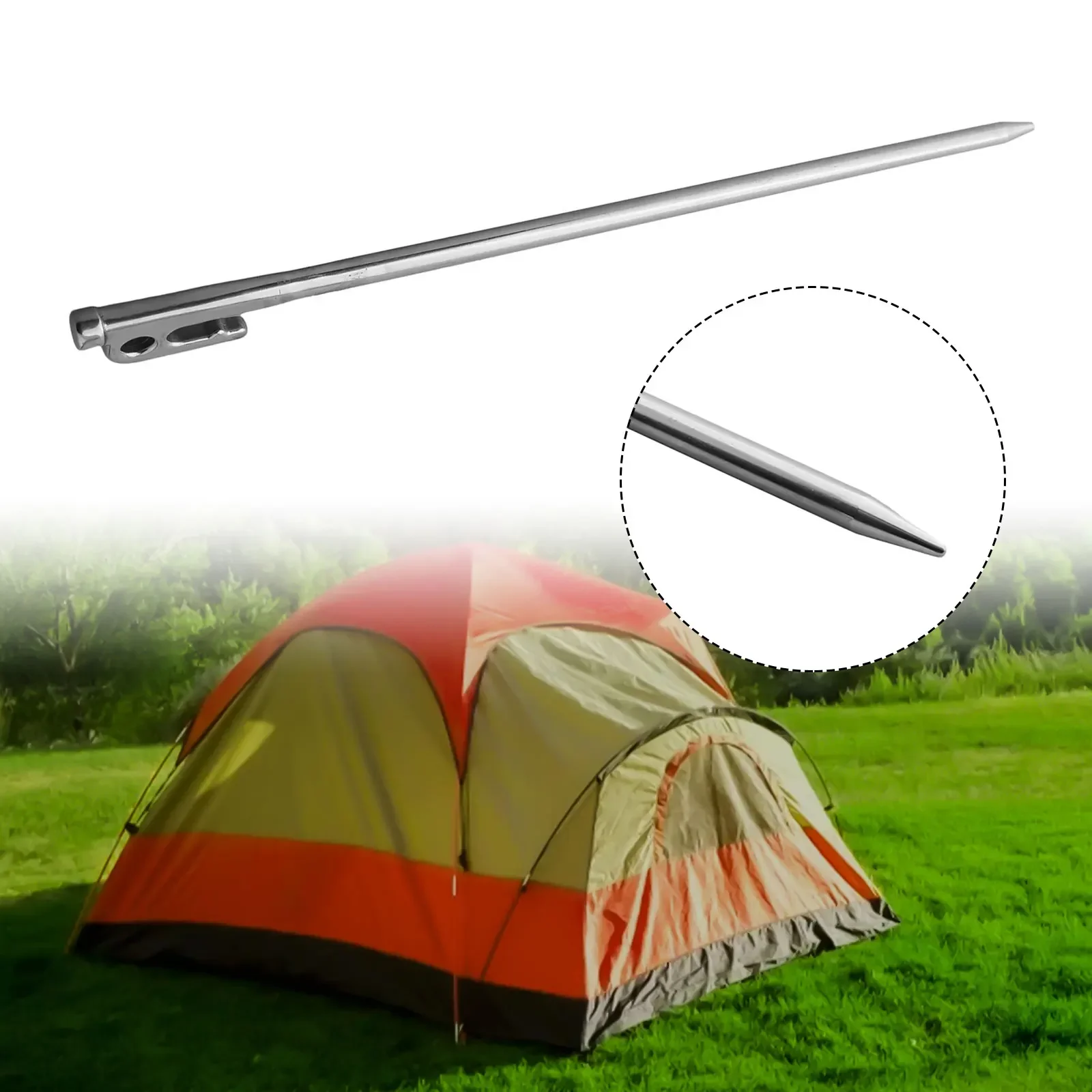 High Quality Brand New Tent Stake Heavy Duty Stainless Steel Tent Stakes Pegs With Hook Spare Parts 20-40cm Length