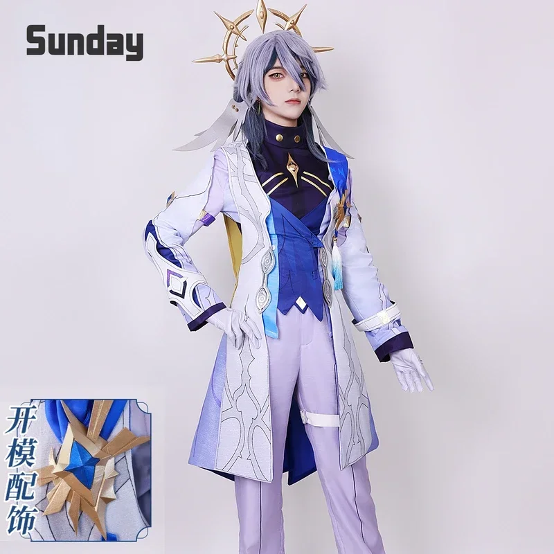 SN66 Sonntag Cosplay Kostüm Spiel Honkai Star Rail Mr. Sonntag Cosplay Kostüm Uniform Outfits Perücke Schuhe Prop Anime Rolle Spielen SW&M