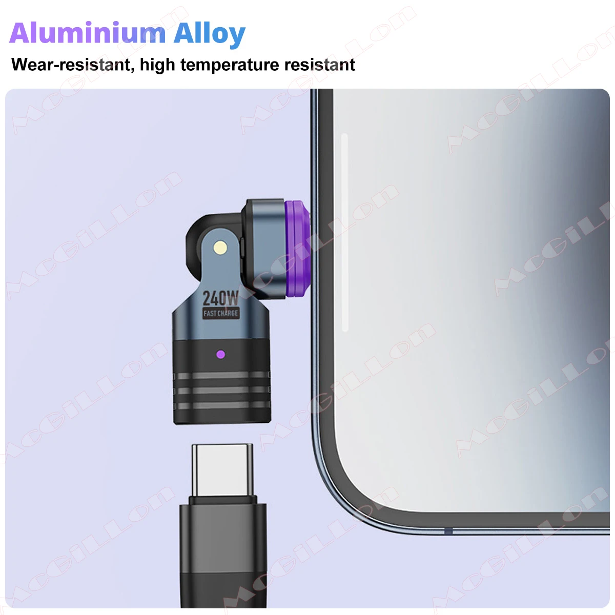 PD 240W 磁気USB Cアダプター 16ピン USB-C - Type C 急速充電ケーブル USB Cメス変換アダプター Samsung iPhone Xiaomi Macbook対応