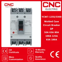 CNC YCM7-125S/3300 disyuntor de caja moldeada 3P 125A AC400V 15kA interruptor Solar protección del Motor MCCB