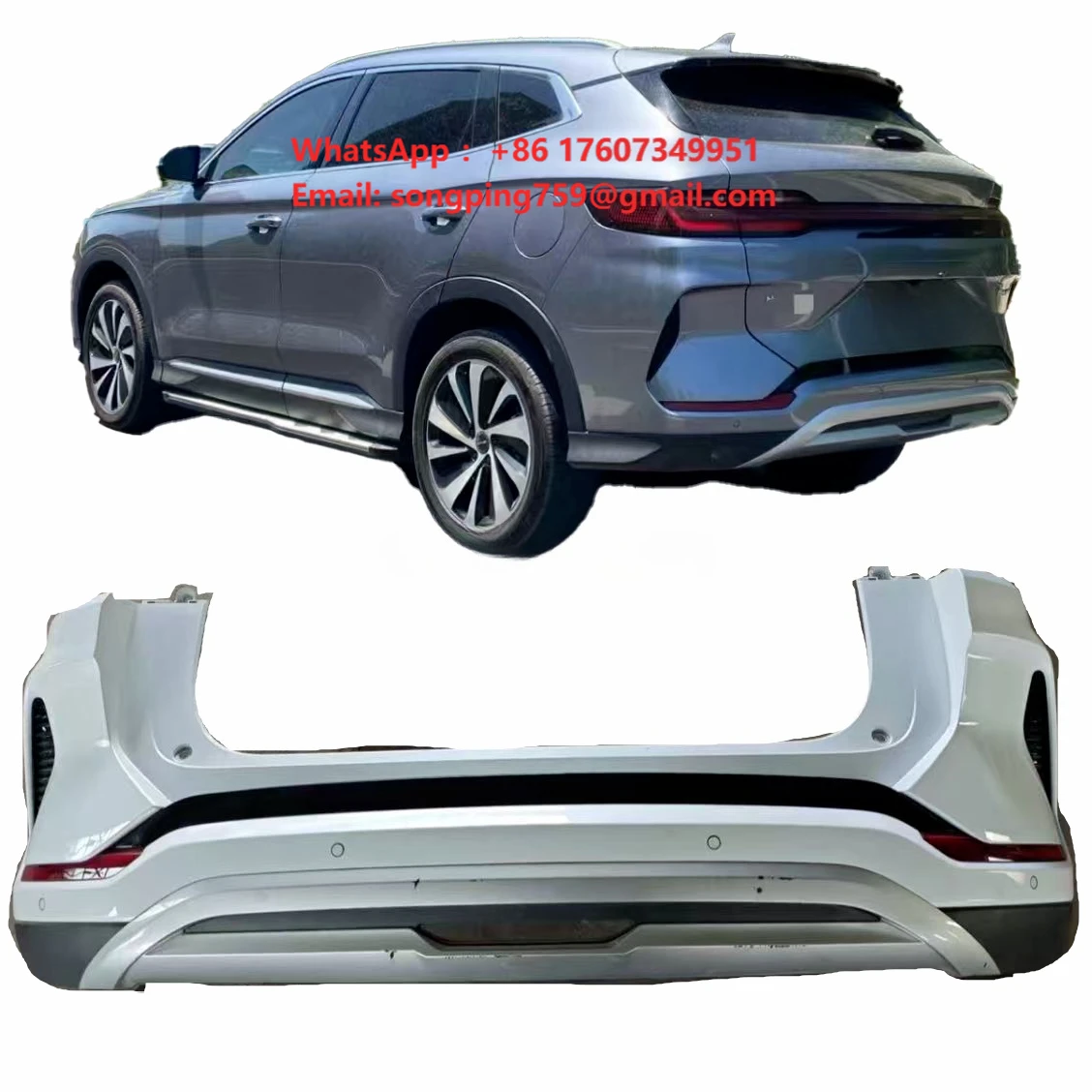 2025 Model Original Factory Rear Bumper for BYD Song Plus Auto Parts Performance Made of Durable ABS Material Popular Car Bumper