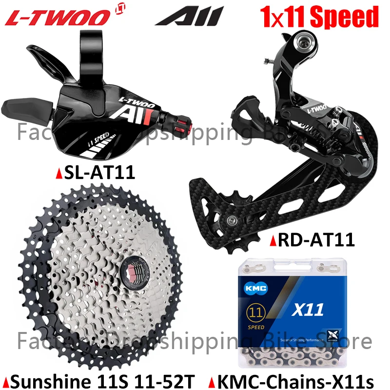 

LTWOO AT11 11 Speed MTB Bicycle Derailleur Groupset Carbon Fiber Cage SUNSHINE 46T 50T 52T Cassette Sprocket X11 Bike Chains