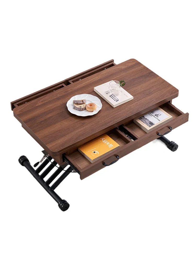 

Movable lifting coffee table dining table dual-purpose small apartment integrated variable folding dining living