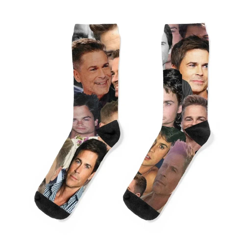 

rob lowe 2 photo collage Socks anti-slip essential Socks Female Men's