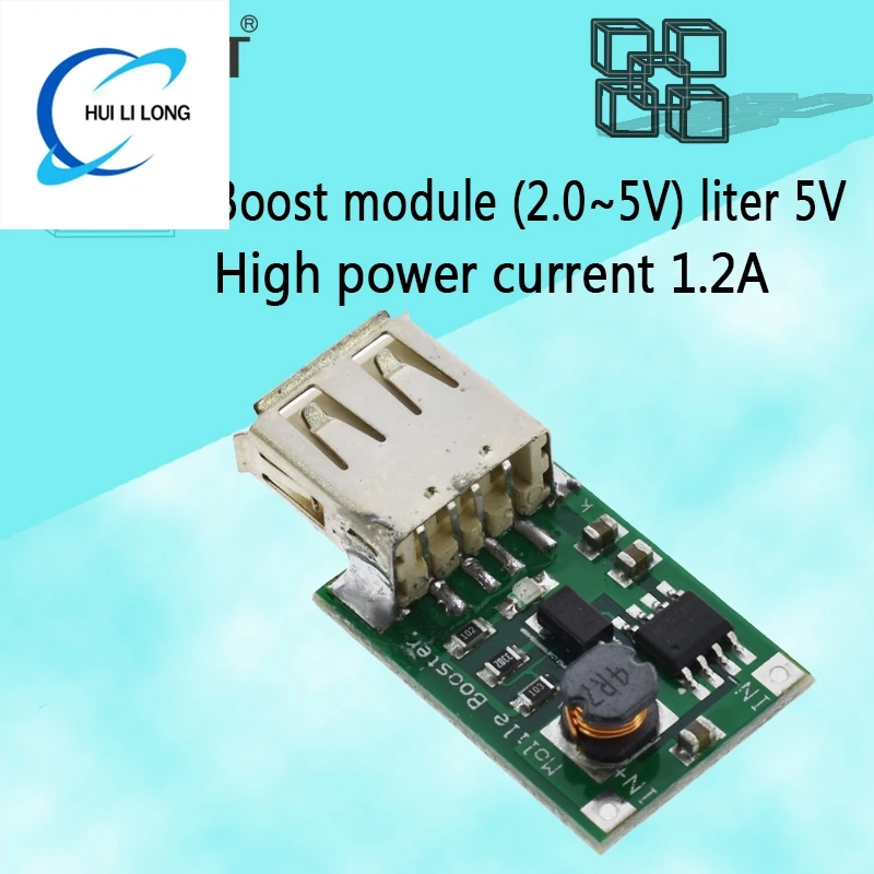 DC-DC 2V-5V ~ 5V 1200MA 1.2A 승압 부스터 USB 모바일 전원 공급 모듈 리튬 배터리 충전 보드 (휴대폰 카메라용)