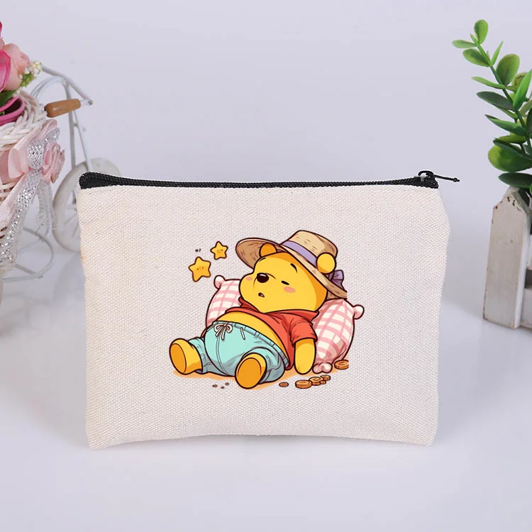 Winnie The Pooh New Women Makeup Bags Organizer Boxes Girl's Cosmetics Bag Women's Lipstick Storage  Cosmetic Bags Pencil Case