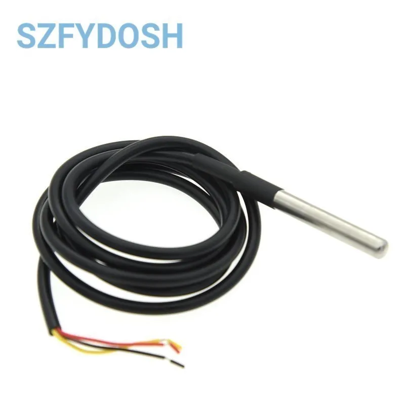 DS18B20 Stainless Steel Package 1/2/3/5Meter 100/200/300/500CM Waterproof 18b20 Cable Probe Temperature Sensor