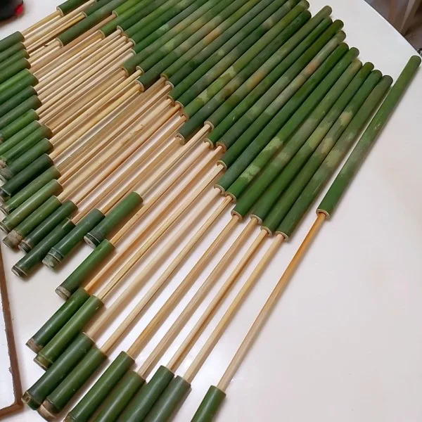 Vintage Bamboo Tube Gun Toy with Paper Bullet Launcher for Kids