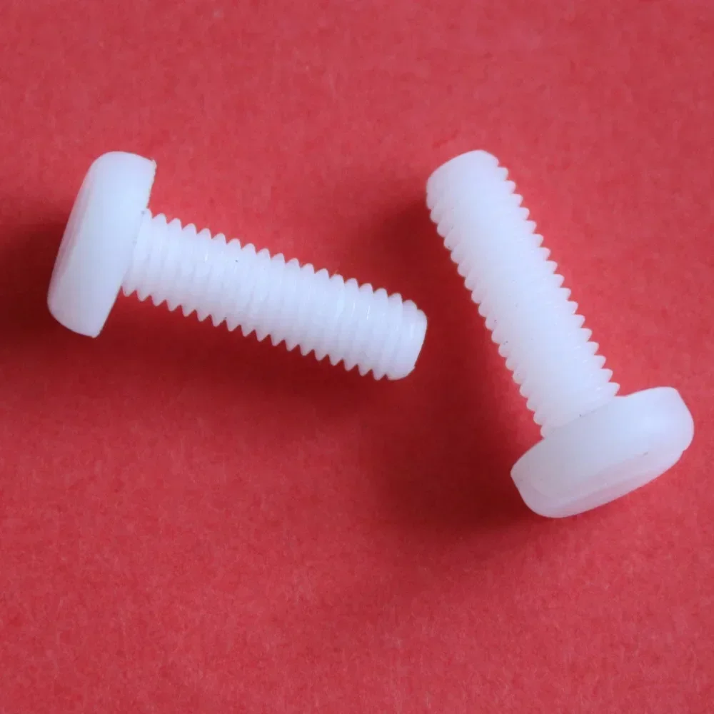 

xCCXwEBC M4x6mm-30mm PVDF corrosion resistant strong acid strong alkali Slotted pan head screw plastic screw