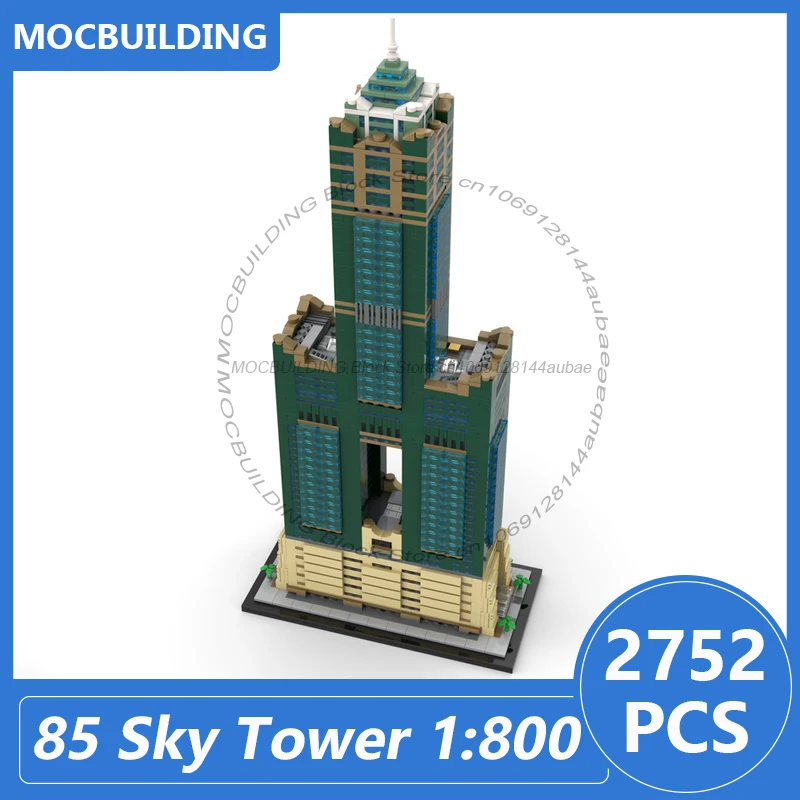 85 Sky Tower Modell im Maßstab 1:800 in Taiwan Moc Bausteine Diy Montieren Ziegel Architektur Display Weihnachten Spielzeug Geschenke 2752PCS
