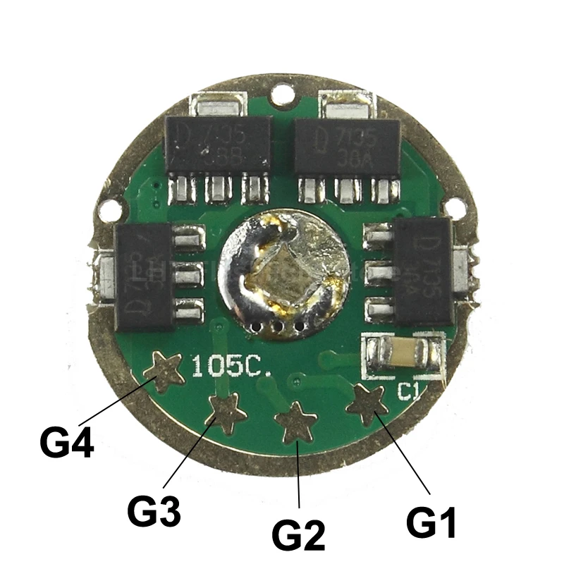Nanjg 105C 17mm AMC7135 Flashlight Driver Board