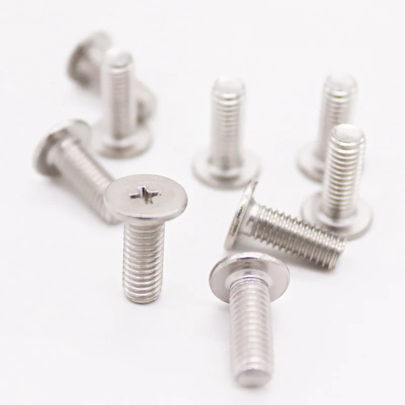 CM M1.4 M1.6 M2 M2.5 M3 M4 M5 M6 M8 A2-70 304 Stainless Steel Cross Phillips Ultra Thin Super Low Flat Wafer Head Bolt Screw