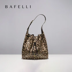 BAFELLI WOMEN'S NEW BAGS LUXURY FASHION LEATHER HANDBAGS 2026 HIGH QUALITY DESIGNER BRAND CAPACITY LADIES SHOULDER LEOPARD PRINT