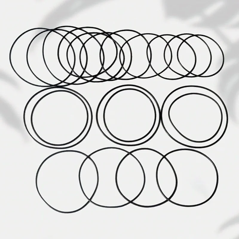 0.8mm 0.9mm Thickness Black O-Ring Gaskets Rubber Sealing Rings for Watch Back Cover，Mixed Size Set