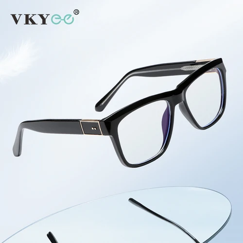 Imagen 2 del producto VICKY Gafas de lectura con montura rectangular clásica de moda retro, antiluz azul, para hombre, prescripción personalizada KG2536