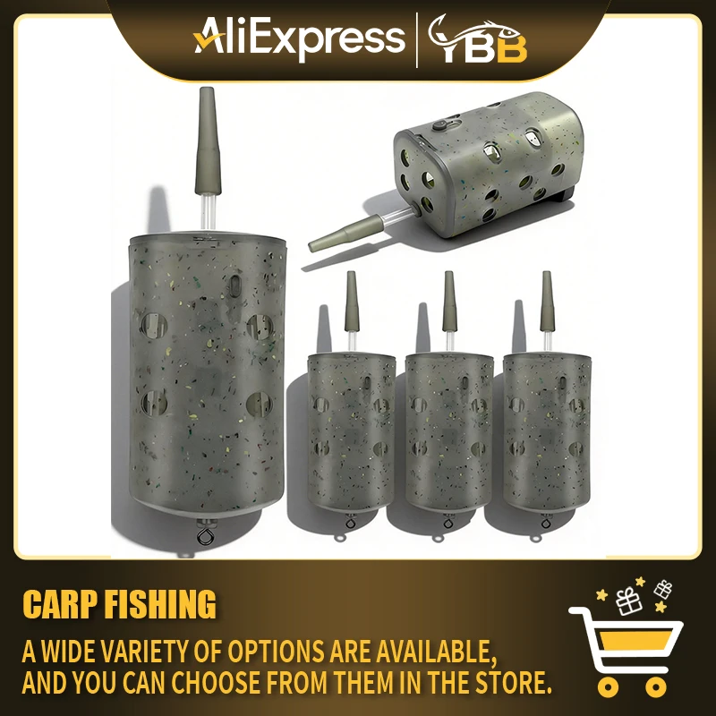 Jaula de Cebo para Carpas Estilo Europeo Feide con Peso Integrado - 4 Modelos Method Feeder para Cebo de Fondo y Pesca de Fondo, Duradera y Resistente