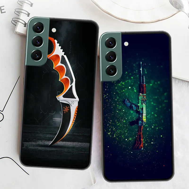 Csgo gun weapon knife skin Phone Case For Samsung A02 A03 A03S A04 A04S A05S Galaxy A55 A35 A25 A15 S10 Lite A9 A8 A7 A6 Plus A9