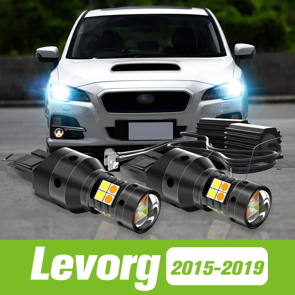 

2pcs For Subaru Levorg 2015-2019 Dual Mode LED Turn Signal+Daytime Running Light DRL 2016 2017 2018 Accessories