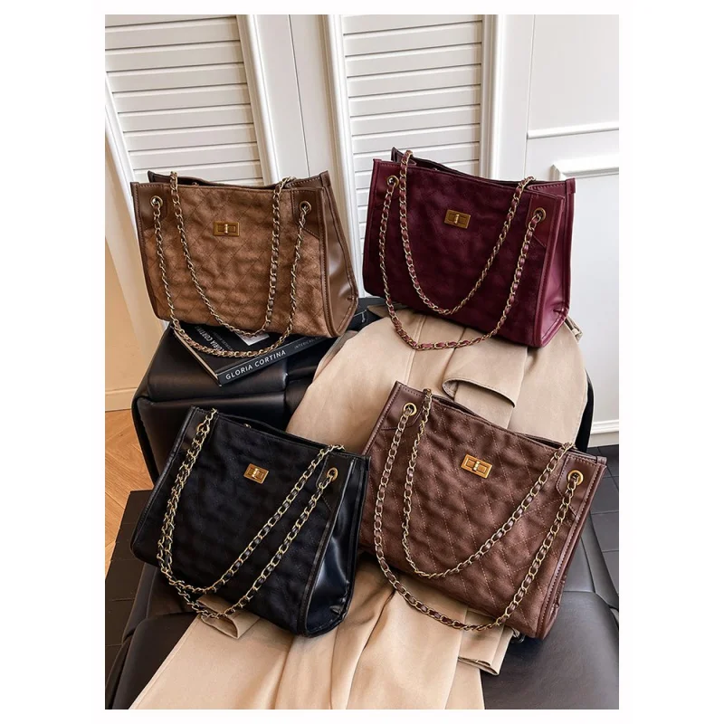 Luxe damesschoudertas gemaakt van leer met paardenbloempatroon, trendy Schotland, casual, lichtgewicht, dagelijkse stijl