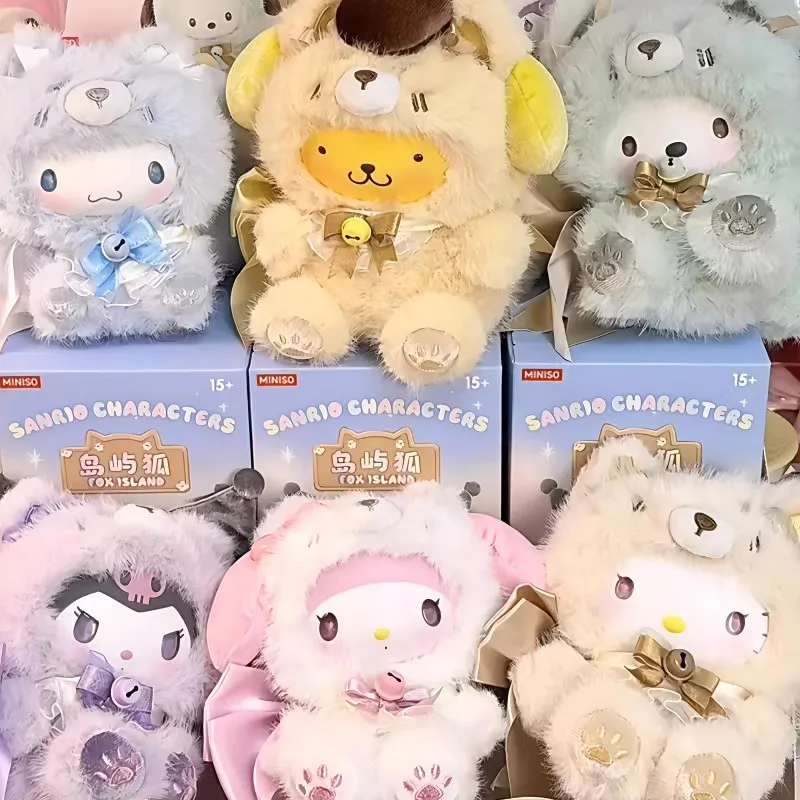 

Genuine Miniso Island Fox Enamel Series Blind Box Kawaii Hello Kitty Backpack Pendant Girls Collectible Toy Christmas Gift