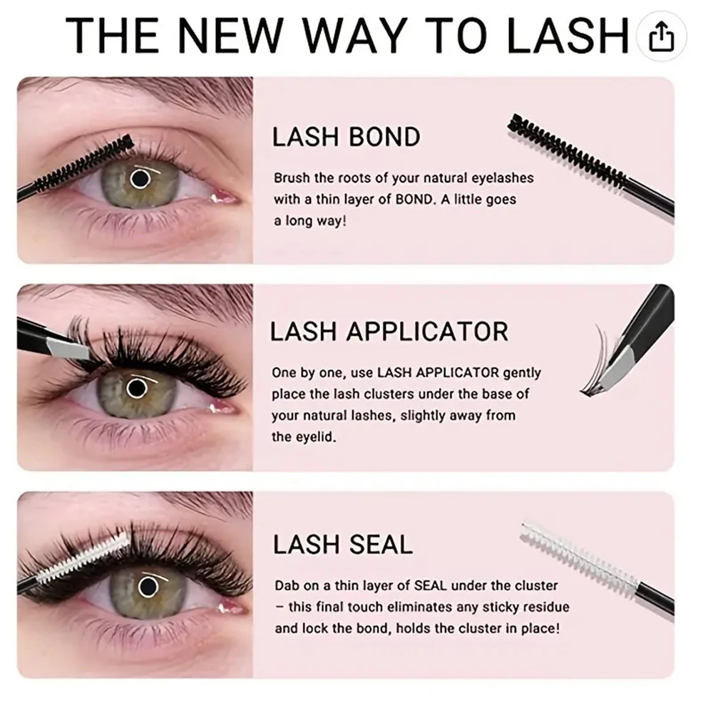 144 Wimperkruller met afdichtende wimperlijm en wimperapplicator Wimperkruller Verlengset (40D Set)