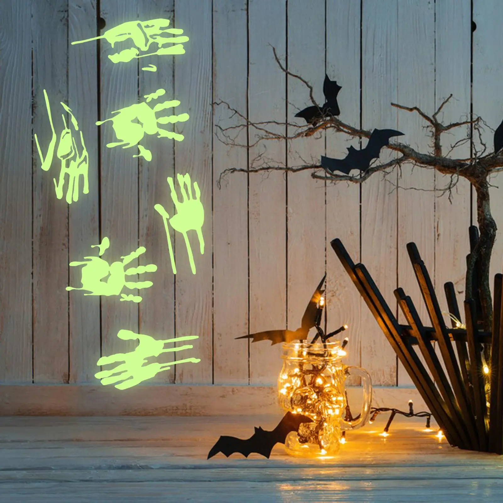 Halloween Window Stickers Scary Wall Paper PVC Mural for Home Door Clings Party Fancy Dress Stage Decoration