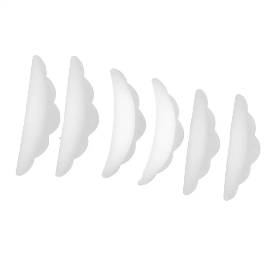 Pacote de 6 almofadas de extensão de cílios de silicone sob protetor de protetor de olho