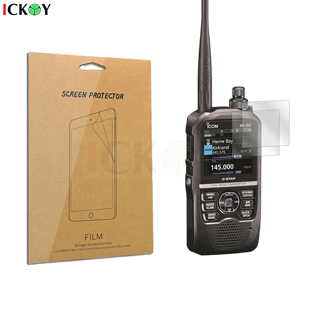 Protector de pantalla transparente LCD, película protectora antiarañazos para accesorios ICOM ID-52A
