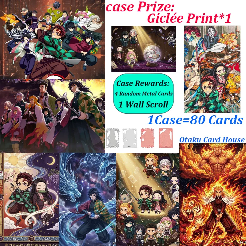 Wholesale Full Case Demon Slayer Kimetsu no Yaiba Anime Collectible Cards Art Prints Series Premium Trading Cards Fans Gift