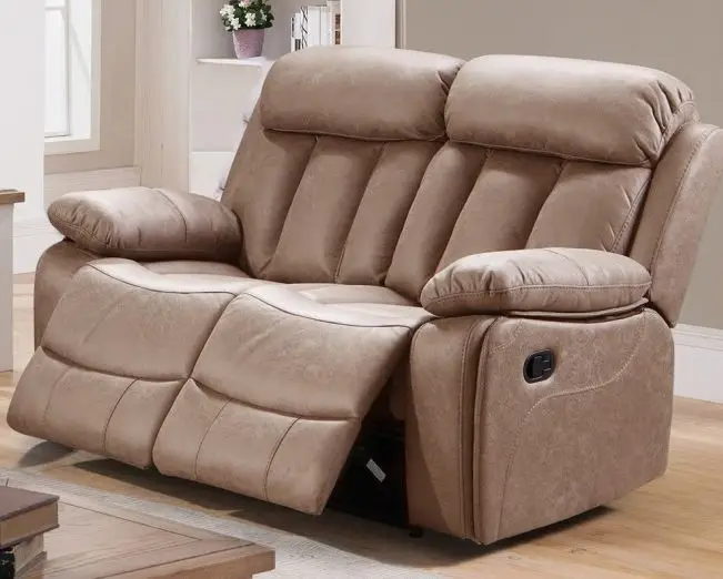 Madrid Model 2-Seater Manual Relaxation Sofa. Upholstered in Cotton Microfiber Available in Various Colors.