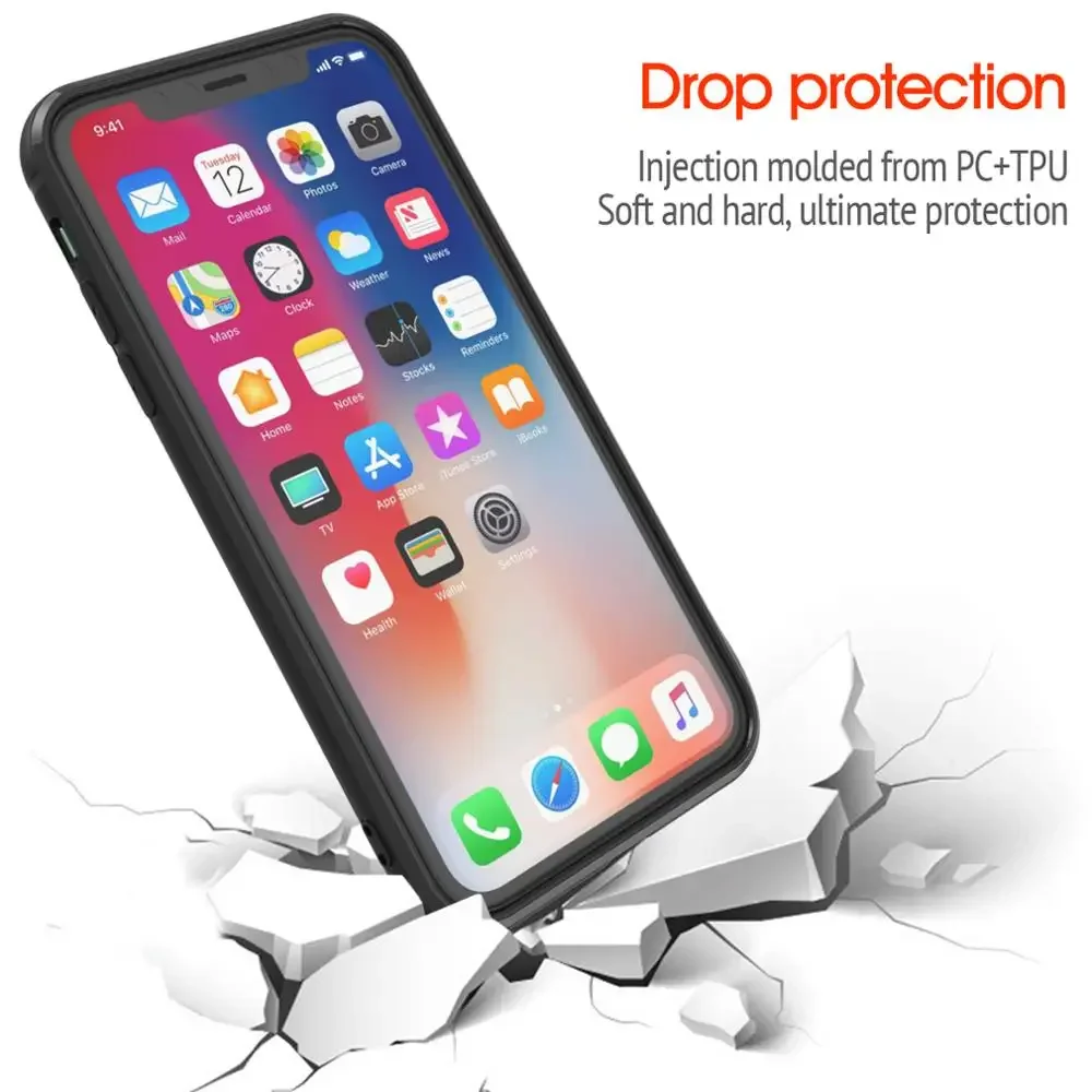 Bike Phone Mount for iPhone 16 Pro Max/16 Plus/16Pro/16/15Pro - Quick Release Shockproof Bike Holder with Matte Black PC Case
