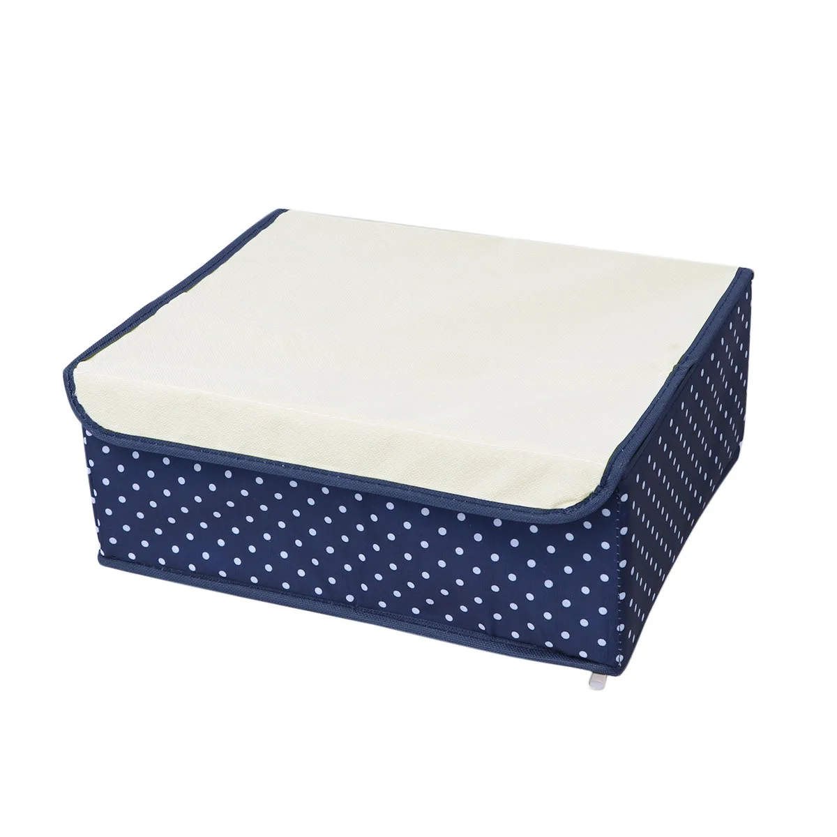 

13 Grids Waterproof Underwear Storage Box Foldable Oxford Cloth Organizer With Lid Drawer Divider For Socks Bras Scarves Closet