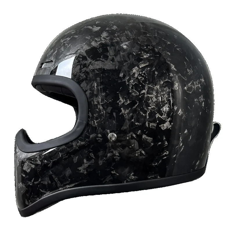 

Airo Forged Carbon Fiber Retro Full Face Motorcycle Helmet in Black, with Bluetooth, Unisex, DOT & 3C Certified, Factory Direct