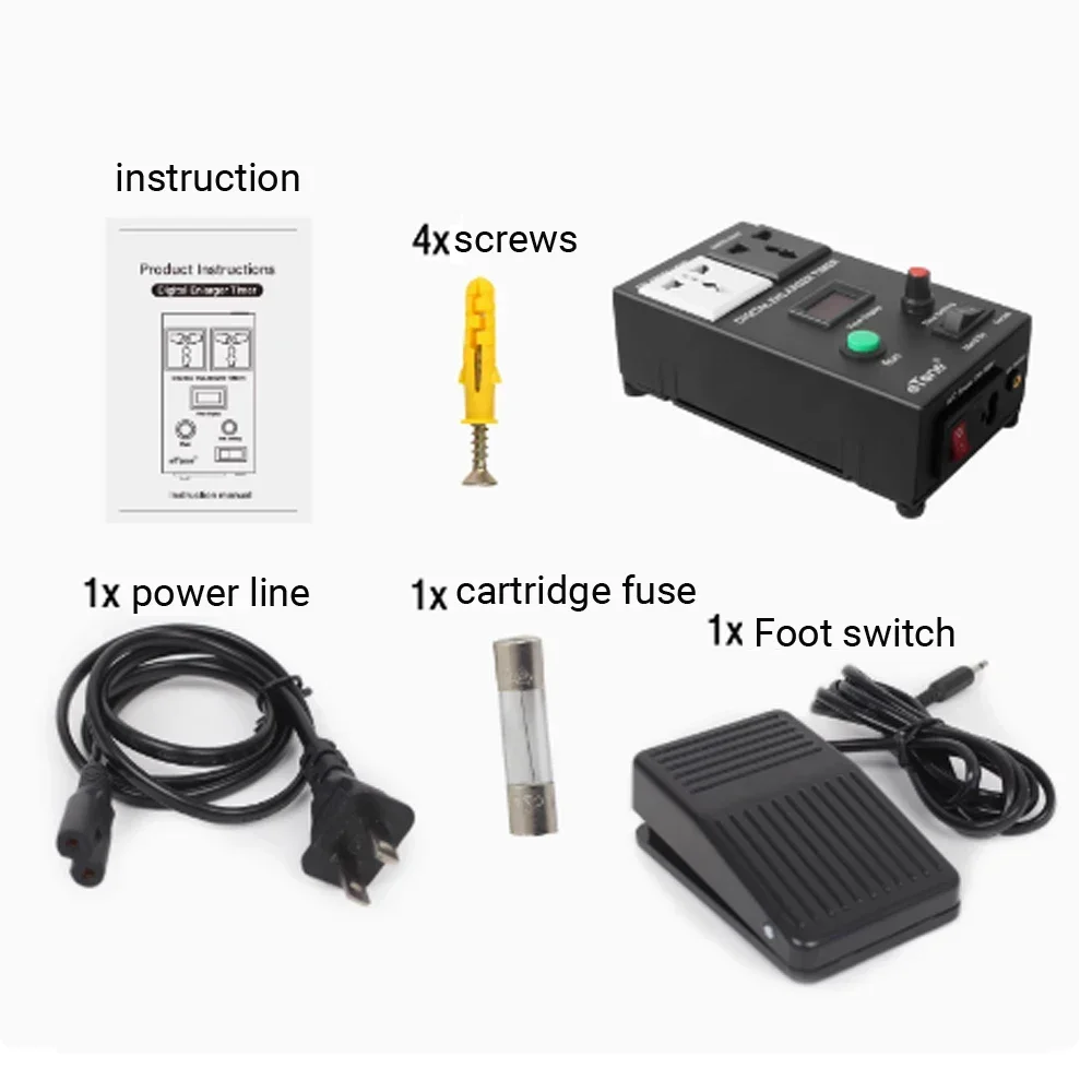 

New Model Digital Enlarger Timer Precision with Foot Switch Darkroom Photo Equipment 110V-220V for Photography Enthusiast Studio