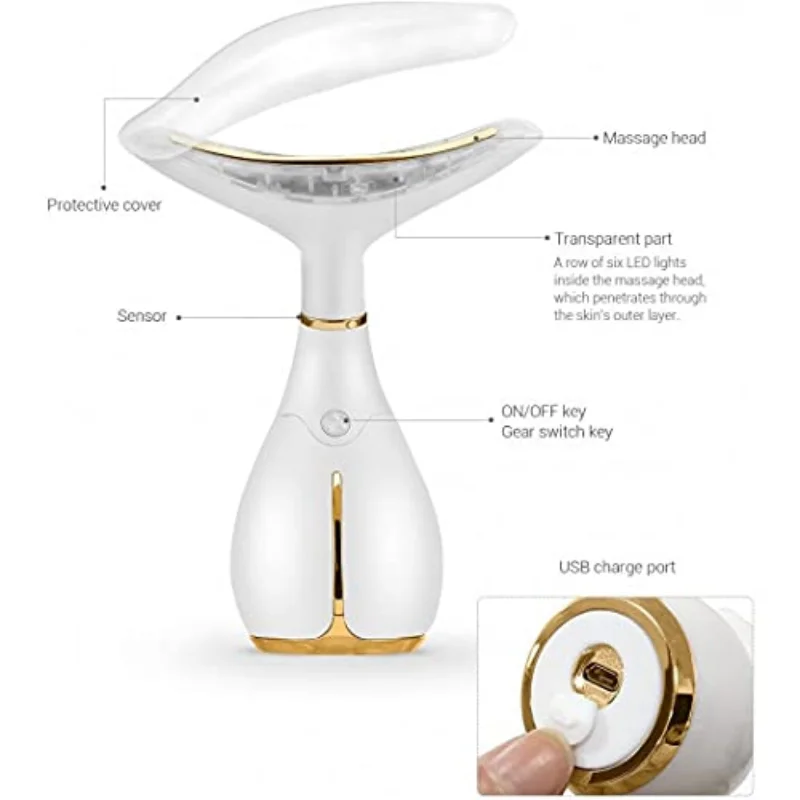 Masajeador Facial portátil, máquina de belleza para el cuello y la cara, levantamiento Facial, Reduce la papada, antiarrugas, herramientas para el cuidado de la piel