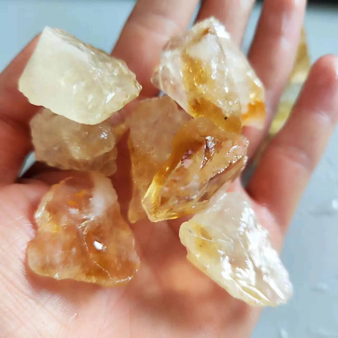 Decor Stone Natural Raw Citrine Healing Crystals Citrine Rough Stone Mineral Specimen Collection Home Decoration and DIY Gifts