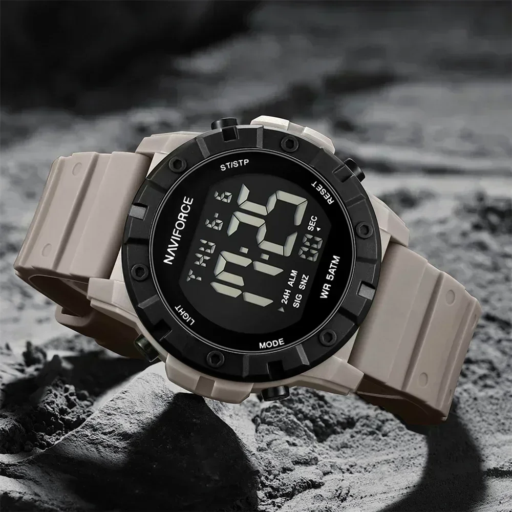 NAVIFORCE NF7110 Digital Watch Men Military Sport Chronograph Wristwatch Date Week Waterproof Original  Electronic LED Clock