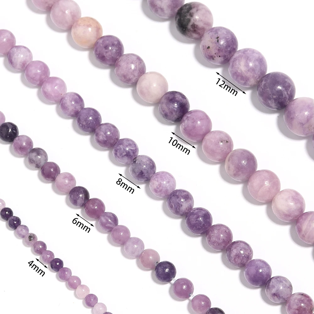 1 Strand Natural Stone Beads Purple Star Quartzs Round Loose Beads For Jewelry Making DIY Bracelet Accessories 4/6/8/10/12mm