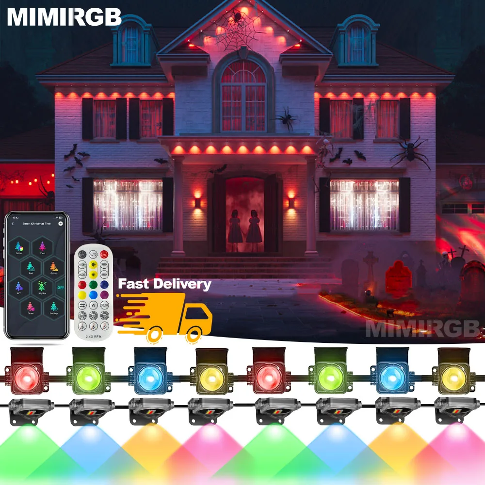 45M 90 المصابيح الدائمة في الهواء الطلق ضوء هالوين الطنف ضوء مع التحكم عن بعد APP أليكسا جوجل مساعد لعيد الميلاد ديكور المنزل #1