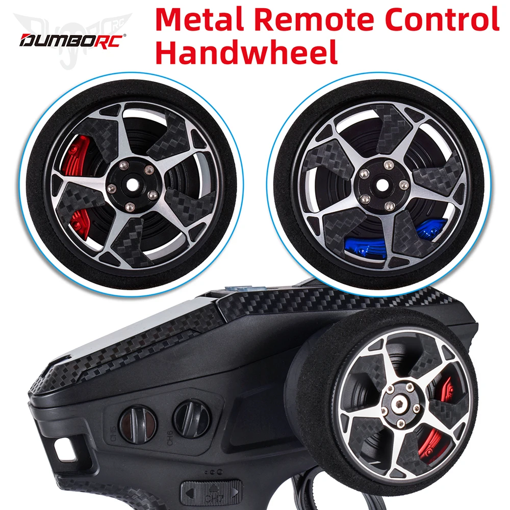 

DUMBORC Remote Control Handwheel Metal Sponge RC Transmitter Steering Wheel