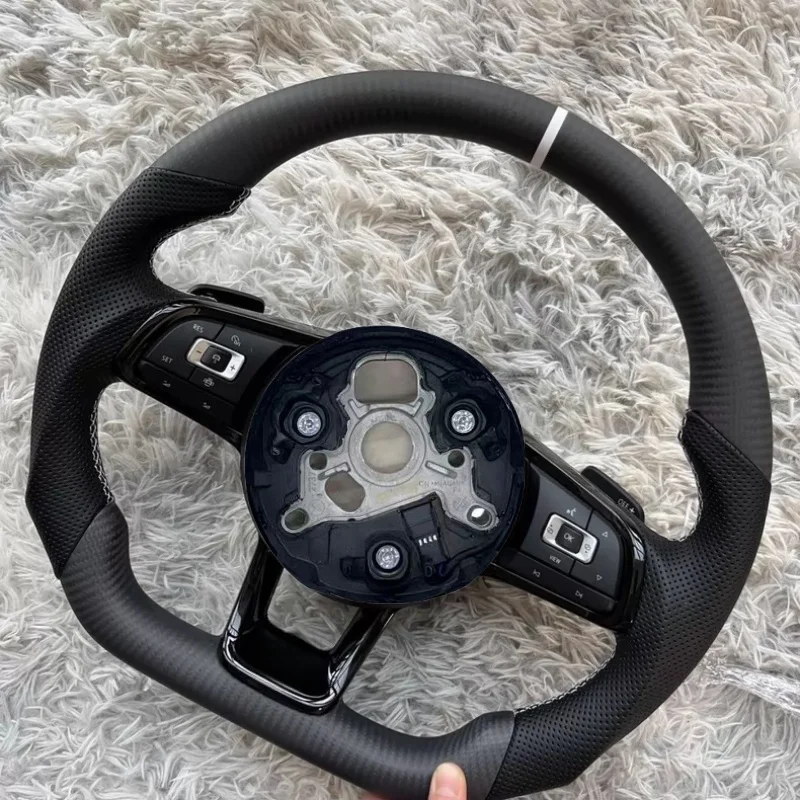 Car Steering Wheel Carbon Fiber Leather MQB Magotan MK6 MK7 Lingdu Shangku CC Interior Accessories For Volkswagen Passat