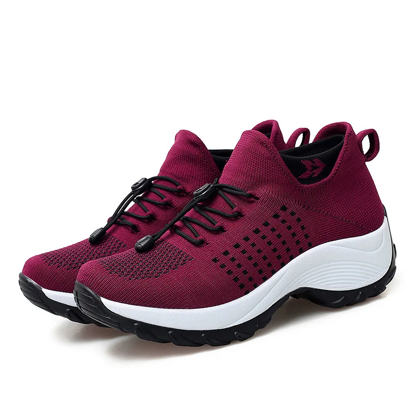 Baskets Orth4WD Hyper Douces pour Femme, Chaussures de Marche à Plateforme, Blanches, Noires, Rouges, Décontractées, 35 à 45