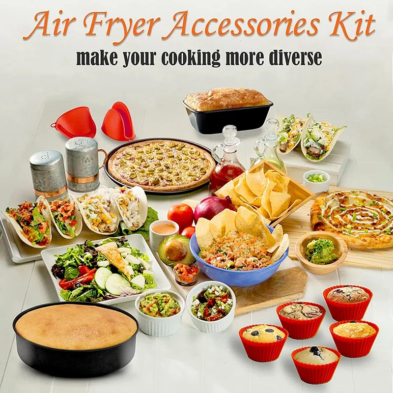 Baking Set For Ninja Foodi 6.5 Qt, 8 Qt Pressure Cooker + Air Fryer Bake Kit, Dishwasher Safe Air Fryer Accessories Set