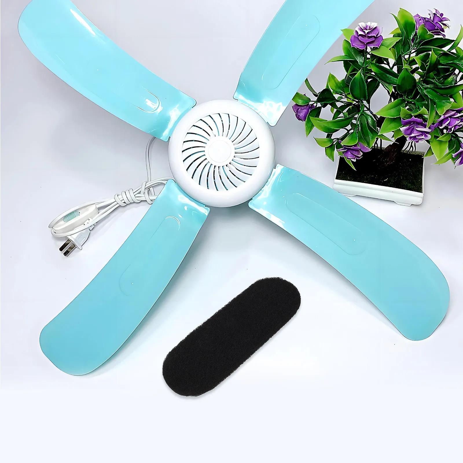 5Pcs Ceiling Fan Filter Pads High Efficiency Odor Dust Capture Self Adhesive for Fan Blades Reusable Air Purifying Solution