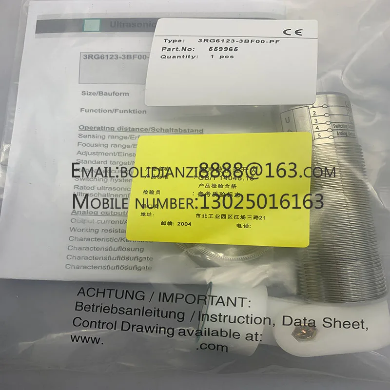 

New ultrasonic sensor 3RG6123-3BF00-PF One year warranty In stock