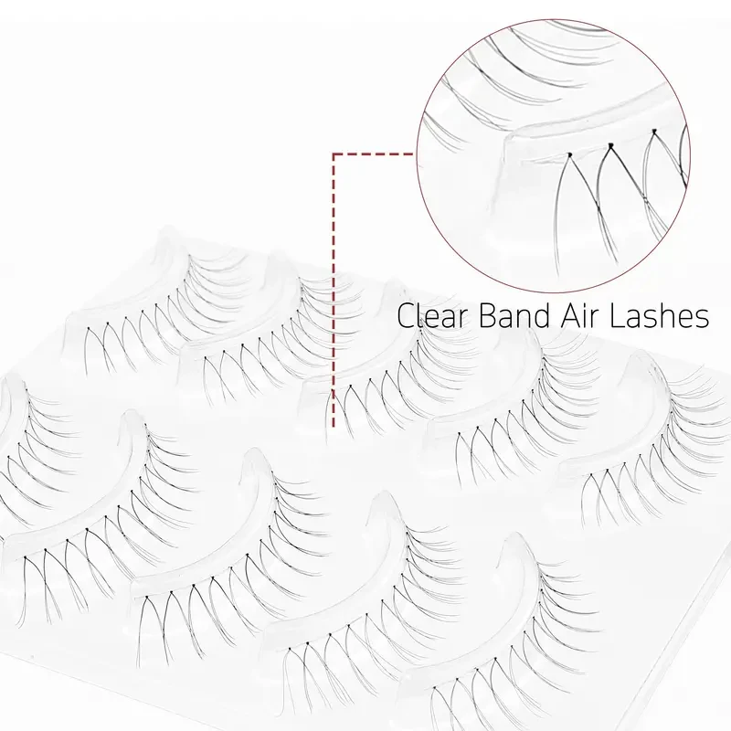 10 Paar falsche Wimpern im Anime-Stil, 11 mm, gekräuselt, C-förmig, Dicke 0,07, keine Verformung – Detail 12