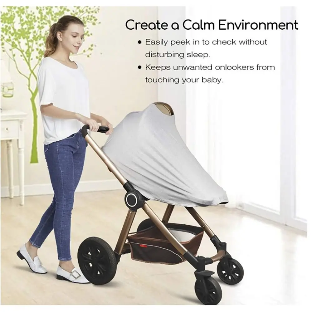 Universal Multi-functional Nursing Cover Muslin Fabric Privacy Protection Breastfeeding Cover Solid Color Stroller Cover Women