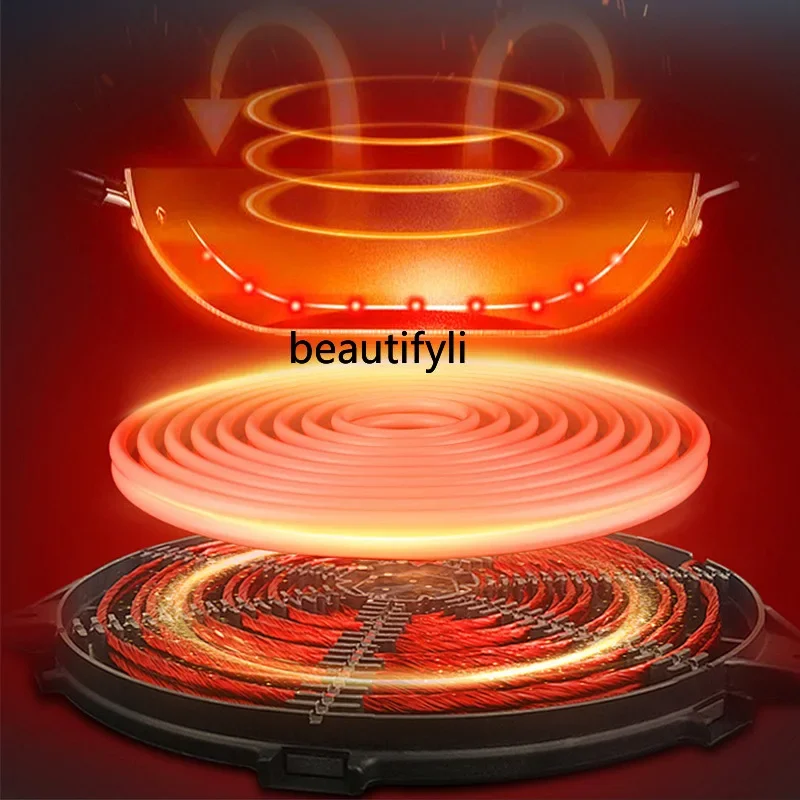 Doppelkopf-Elektroheizofen, Haushaltskochtopf aus Glas, kocht Wasser